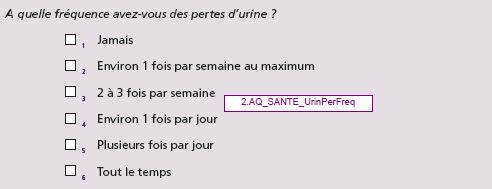 S- Question UrinPerFreq_Sante